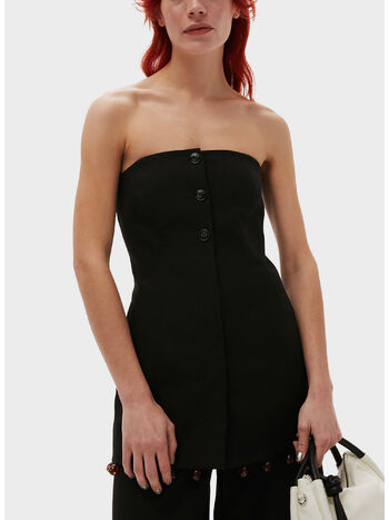 TOP COTTON SUITING, 099 BLACK, small