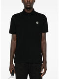 POLO IN PIQUET CON PATCH LOGO, V0029 NERO, thumb