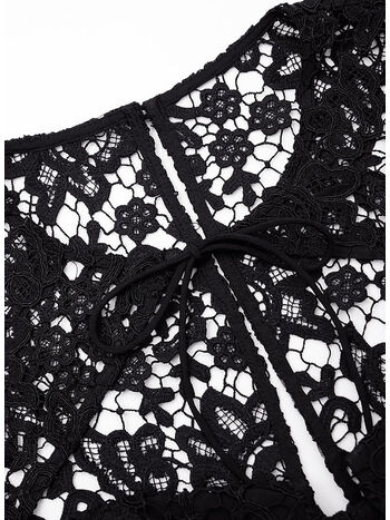 ABITO CORTO IN PIZZO, BLACK, small