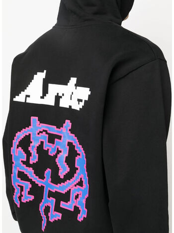 FELPA HOODIE PIXEL DANCERS, BLACK, small