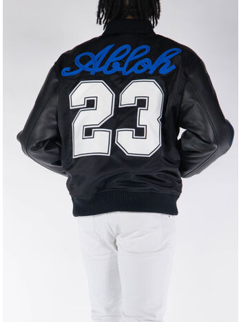 GIACCA VARSITY OVERSIZE BASEBALL, 1001 BLACK WHITE, small