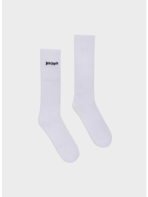 CALZINI EMBROIDERED LOGO, 0110 WHITE BLACK, large