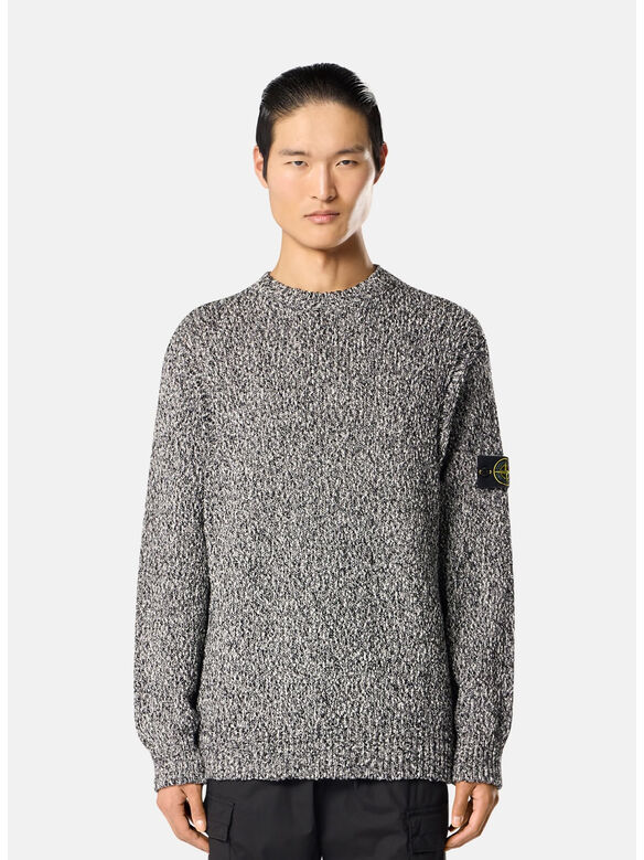 MAGLIONE SPECKLED COTTON, V0M29 BLACK MELANGE, medium