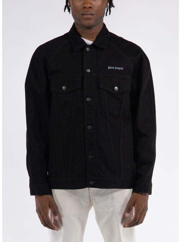 GIACCA DENIM LOGO, 1001 BLACK WHITE, medium