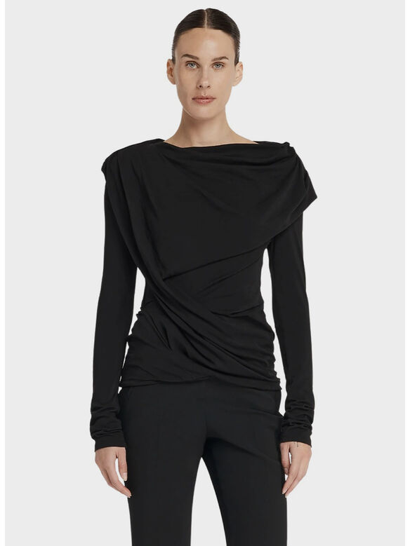 TOP LS TWIST SOOT, 6251 SOOT, medium