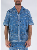 CAMICIA BANDANA PIQUET SHIRT DENIM, 4084 MULTICOLOR, thumb