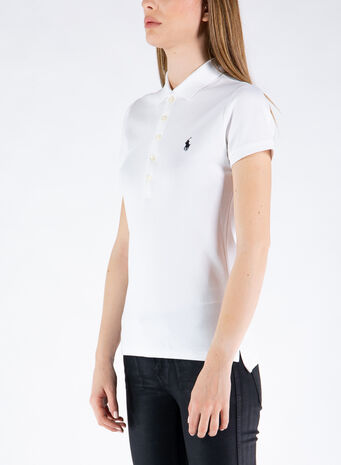 POLO A MANICHE CORTE, 011WHITE, small