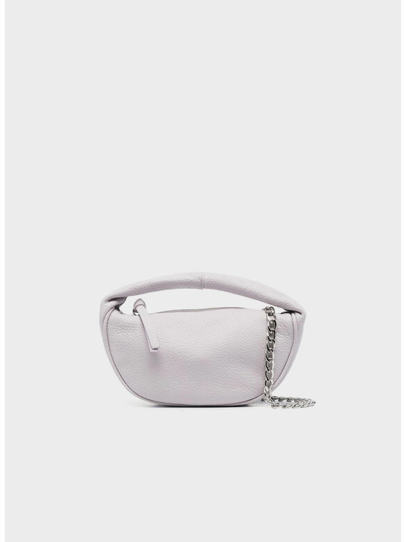 BORSA BABY CUSH DAWN FLAT GRAIN LEATHER, Dawn DAW, medium