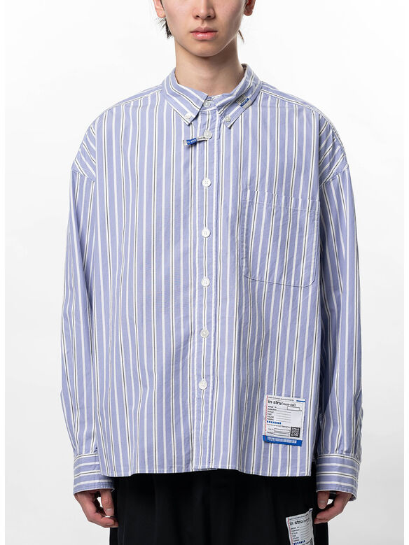 CAMICIA COTTON HIGH DENSITY STRIPE, LT.BLUE, medium