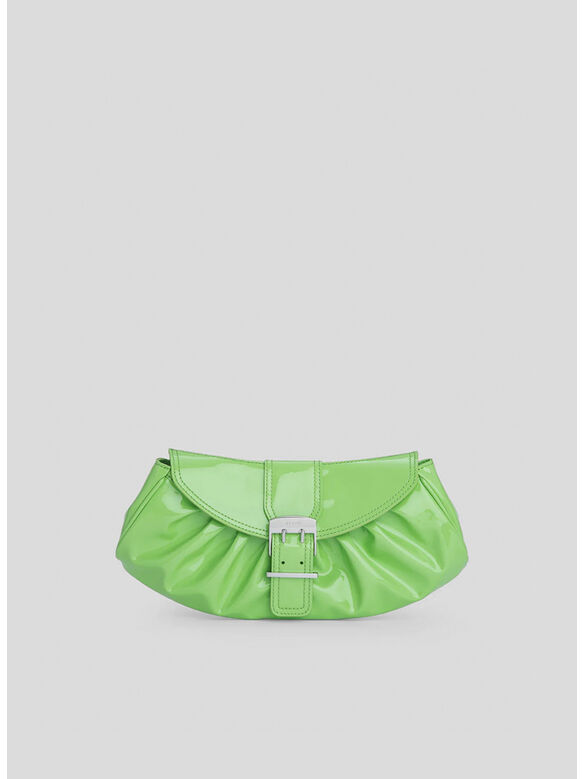 BORSA GLAMI FRESH GREEN PATENT LEATHER, FRG FRESH GREEN, medium