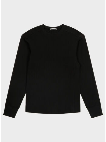 FELPA THERMAL LONG SLEEVE UNISEX, 0015 BLACK, small