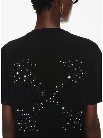 T-SHIRT BLING STARS ARROW, 1001 BLACK WHITE, small