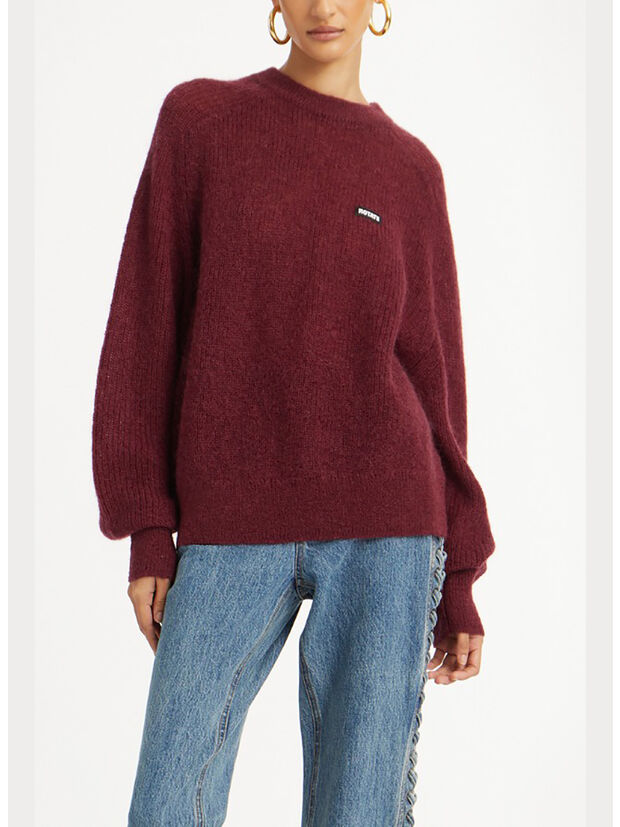 MAGLIONE GIROCOLLO LEGGERO IN MAGLIA, 2734 ZINFANDEL, large