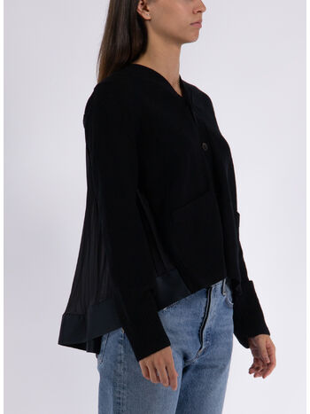 CARDIGAN WOOL KNIT, 001 BLACK, small