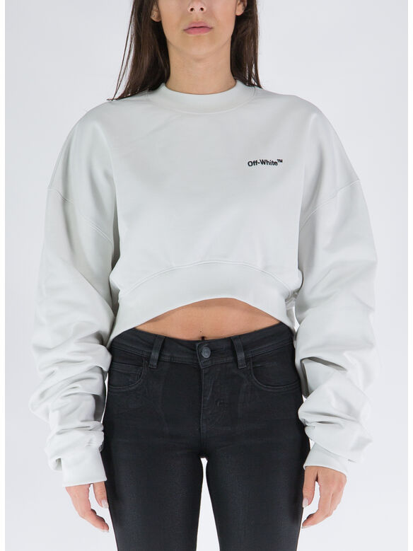 FELPA FOR ALL HELV CROP, 0410 WHITE A BLAC, medium