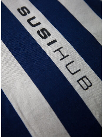 TOTE BAG CANVAS STRIPES, , small