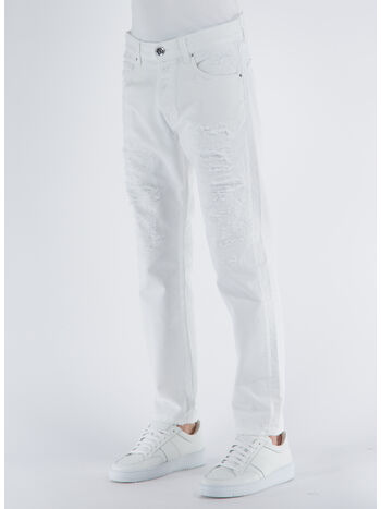 JEANS DESTROYED IN DENIM, W22 WHITE, small