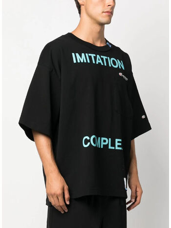 T-SHIRT IMITATION COMPLEX, BLACK, small