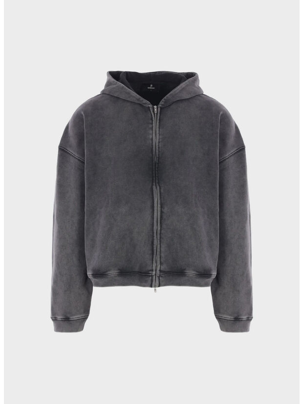 FELPA INITIAL BOXY OVERSIZED ZIP THROUGH, , large