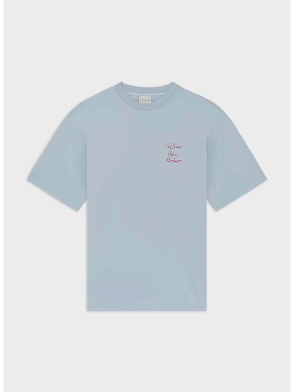 T-SHIRT SLOGAN CALLIGRAPHY, LIGHT BLUE, medium