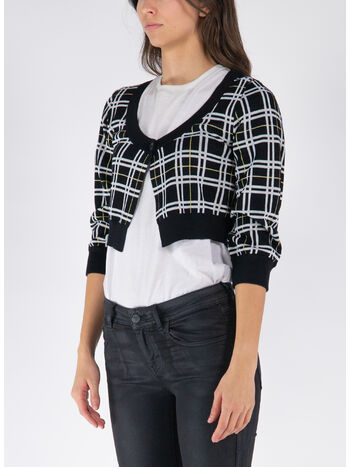 CARDIGAN CROPPED CHECK, CHN99, small