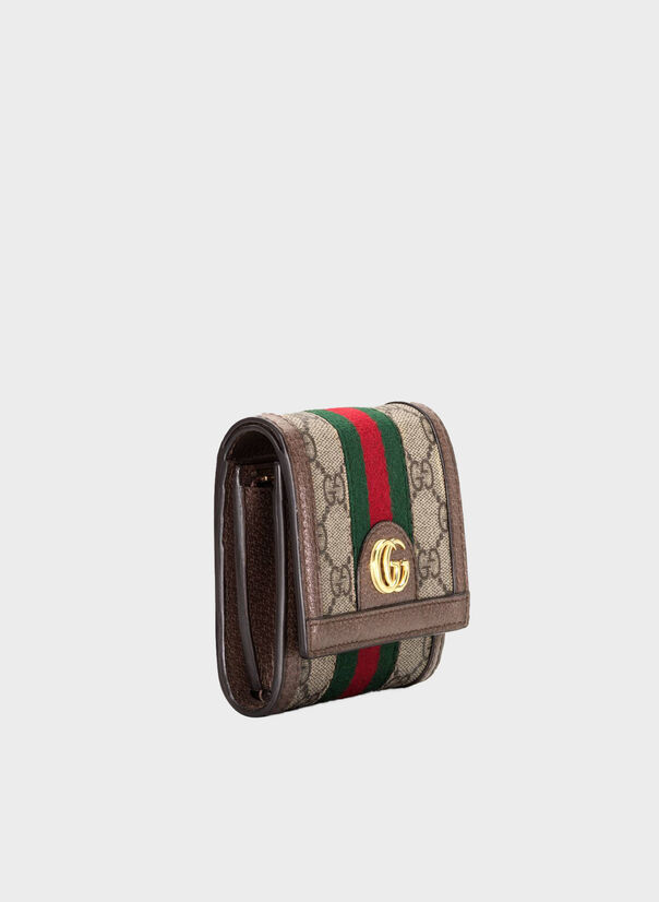 GUCCI PORTA CARTE DI CREDITO OPHIDIA GG Beige Donna