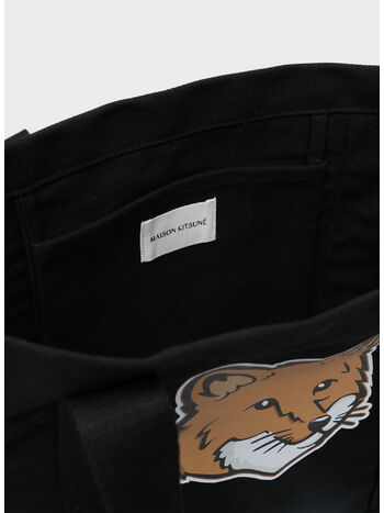 BORSA TOTE FOX HEAD, P199 BLACK, small