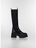 STIVALE CLEATED HEELED HIGH CHELSEA BOOT, 099 BLACK, thumb