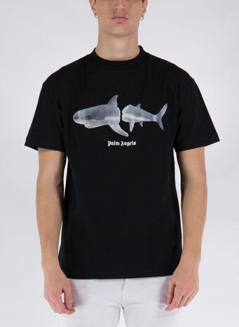 T-SHIRT SHARK CLASSIC TEE, 1001BLACKWHIT, small