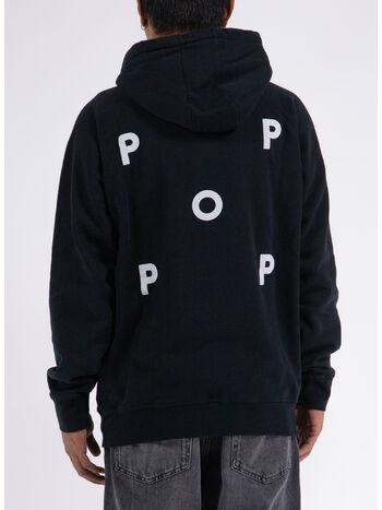 FELPA LOGO CON CAPPUCCIO, BLACK/WHITE, small