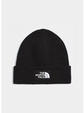 CAPPELLO IN MAGLIA CON RISVOLTO E LOGO BOX TNF, JK31 TNF BLACK, thumb