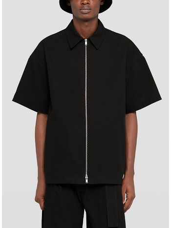 CAMICIA A MANICHE CORTE CON ZIP, 001, small