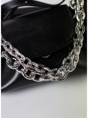 BORSA MIMESI APPLE SNAKE, BLACK, small