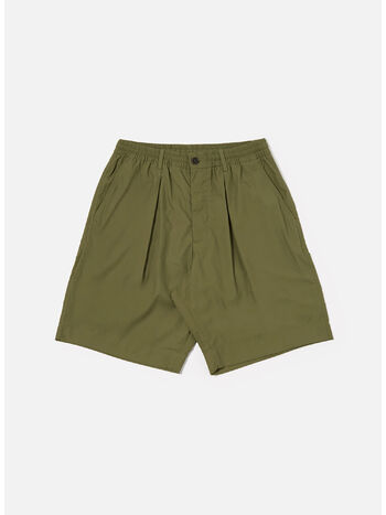 SHORT SPORTIVO PLISSETTATO, OLIVE, small
