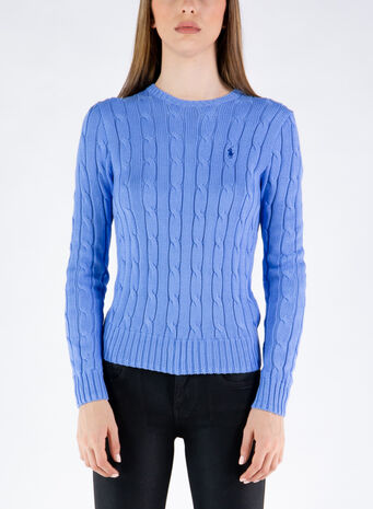 MAGLIONE A TRECCE, 091HARBORISLANDBLUE, small