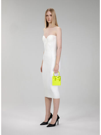 BORSA BOW MINI TOTE BAG, NEON YELLOW, small