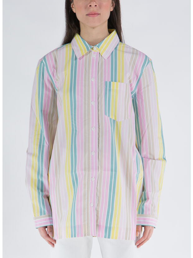 CAMICIA STRIPE COTTON, 999 MULTICOLOR, large