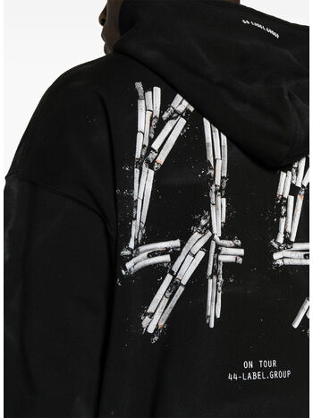 FELPA HOODIE SMOKE, P398 BLACK + 44 SMOKE PRINT, small