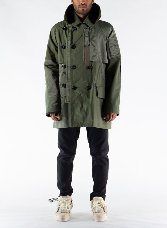 GIUBBOTTO COTTON OXFORD COAT, 501KHAKI, medium