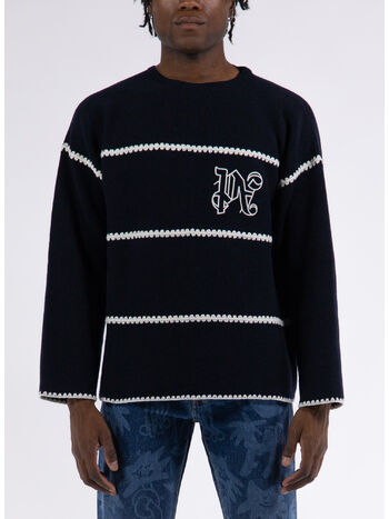 MAGLIONE PA MONOGRAM STRIPED, 4603 NAVY BLUE OFF WHITE, small