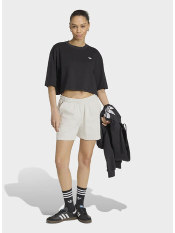 T-SHIRT CROP, BLACK, small