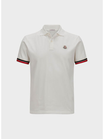 POLO IN COTONE PIQUET CON FINITURE TRICOLORE, 034, small