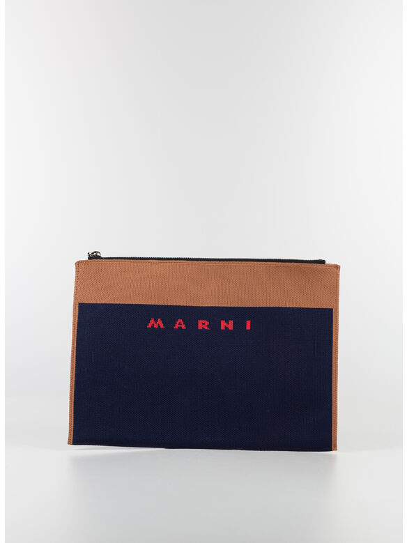 POCHETTE IN JACQUARD, ZO195 IRIS/PEANUTS/RED, medium