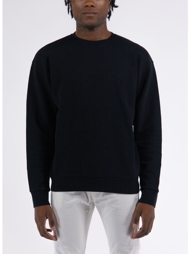 FELPA LOGO EMBROIDERY SWEATSHIRT, 999 BLACK, large