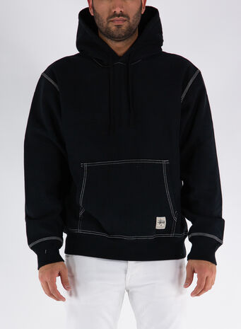 FELPA CONTRAST STITCH LABEL, BLACK, small