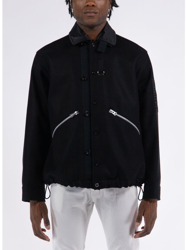 GIACCA WOOL MELTON, 001 BLACK, large