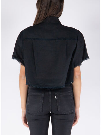 CAMICIA SOLANGE CROPPED, BLACK, small