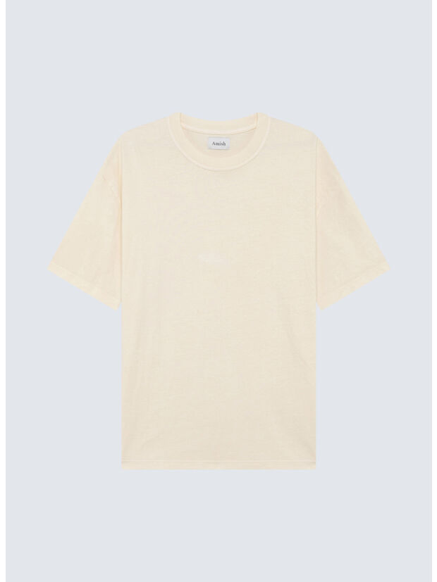 T-SHIRT MICRO LOGO, C0087 Jersey Dyed Ecru, large
