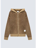 FELPA HOOD ZIP, C0761 TAUPE7DARK BROWN, thumb