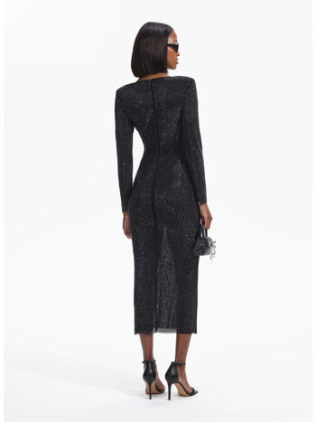 ABITO RHINESTONE GATHERED, BLACK, small